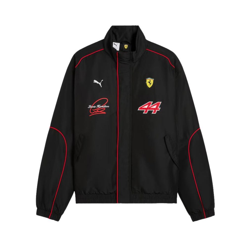 Ferrari F1 2026 závodní bunda Lewis Hamilton #44 černá - dámské pánské bundy