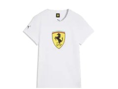 Ferrari F1 dámské tričko s&nbsp;velkým logem - bílé