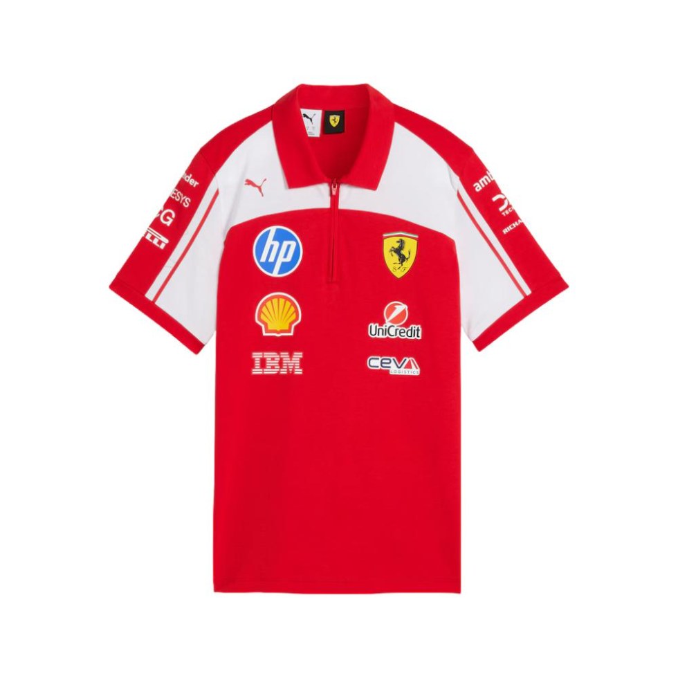 Ferrari F1 2026 dámské týmové polo tričko červené - dámské topy a&nbsp;trička