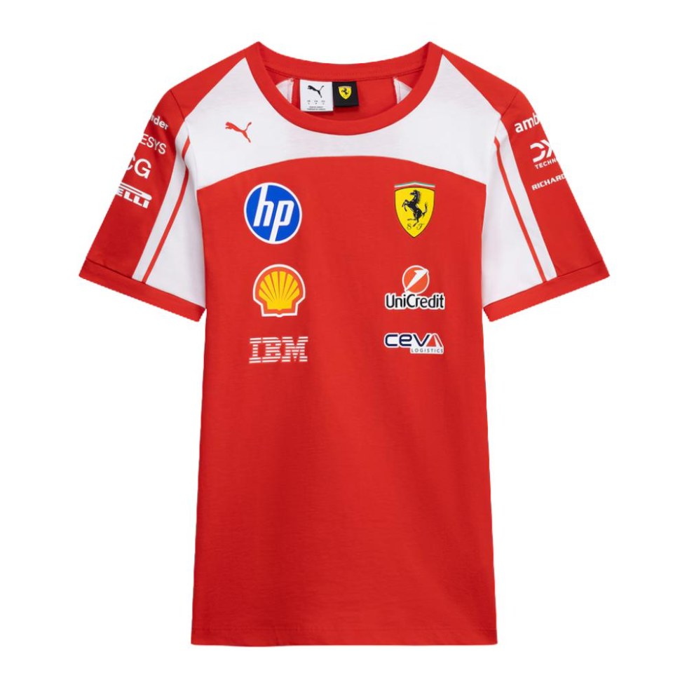 Ferrari F1 2026 dámské týmové tričko červené - dámské topy a&nbsp;trička