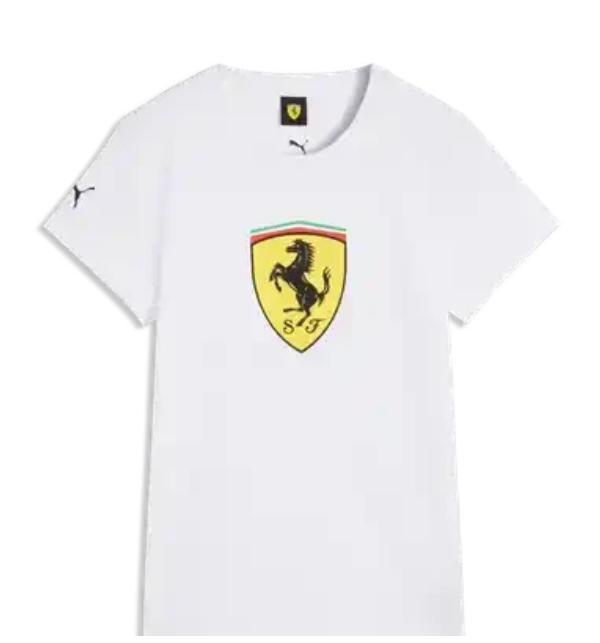 Ferrari F1 dámské tričko s&nbsp;velkým logem - bílé - dámské topy a&nbsp;trička