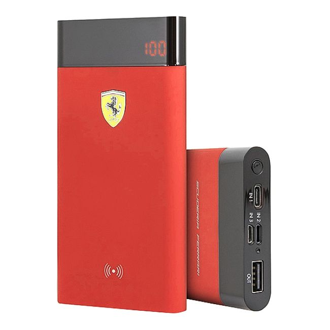 Ferrari power banka bezdrátová SF 8000mAh červená - doplňky Pouzdra a kryty na mobil