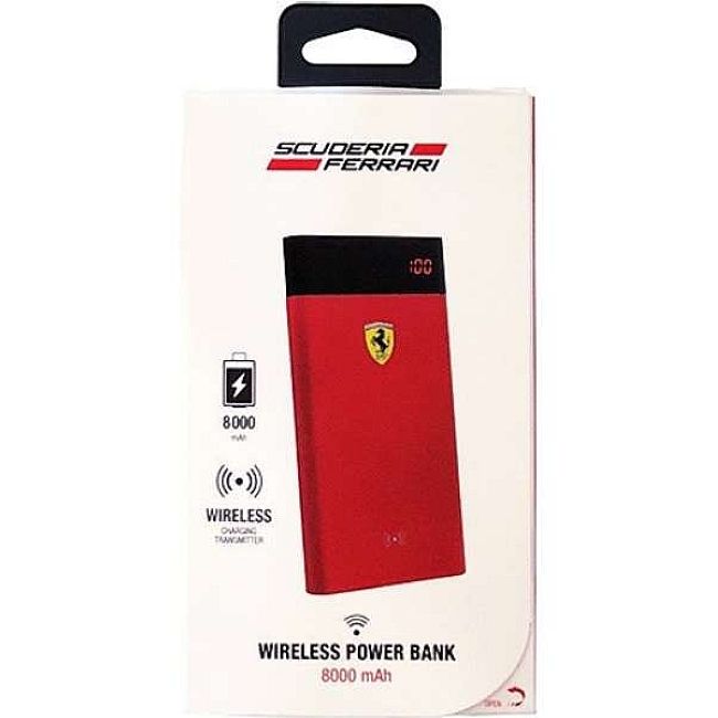 Ferrari power banka bezdrátová SF 8000mAh červená - doplňky Příslušenství pro telefony a PC