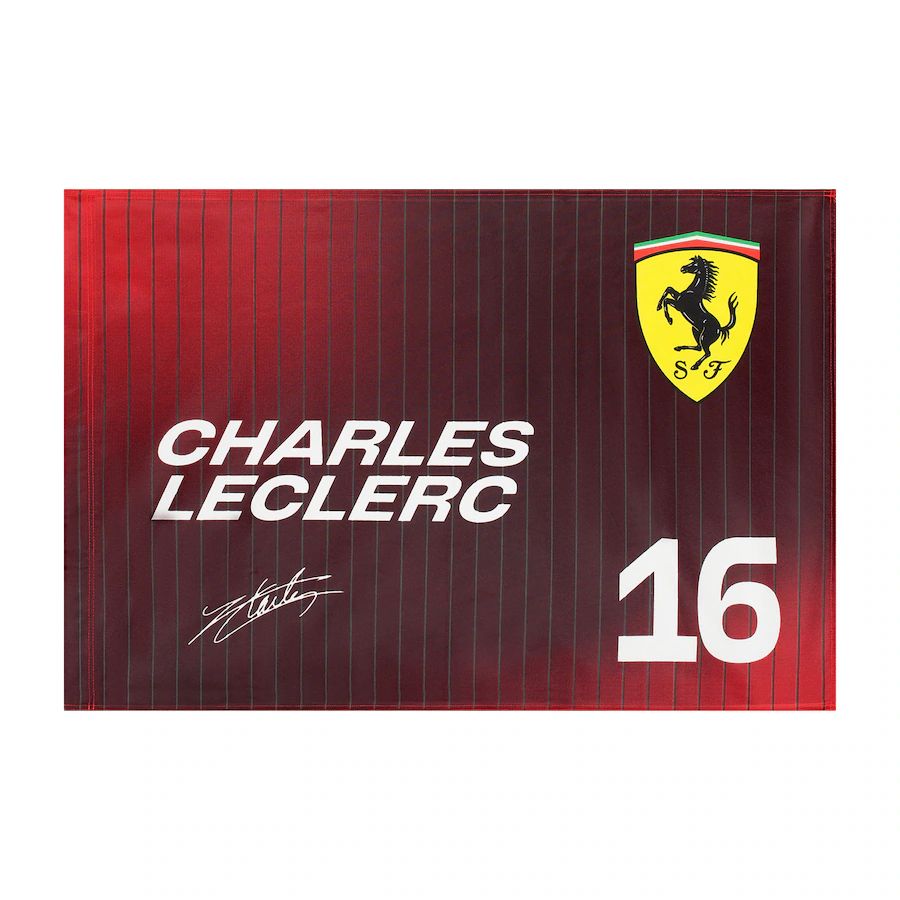 Ferrari F1 2025 vlajka Charles Leclerc 60x90cm Ferrari F1 2025 vlajka Charles Leclerc 60x90cm - dámské kšiltovky Vlajky