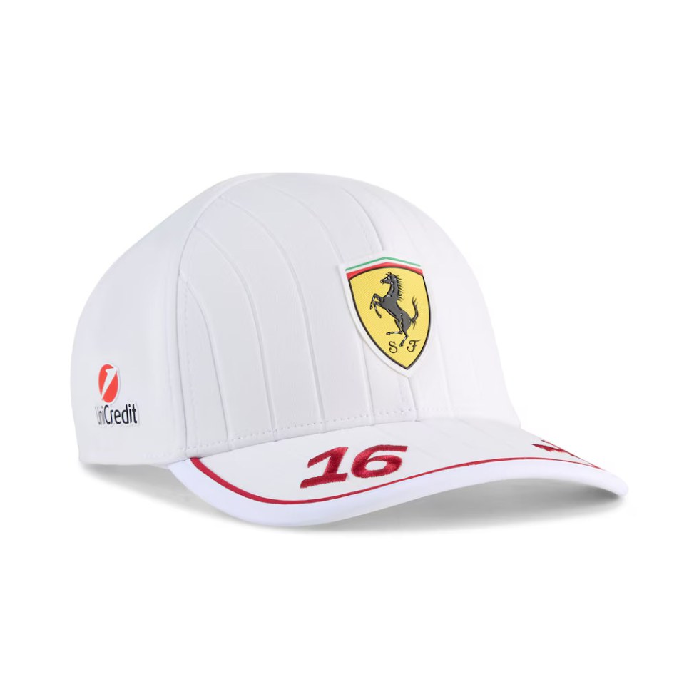 Ferrari F1 2025 Charles Leclerc kšiltovka bílá - dámské kšiltovky