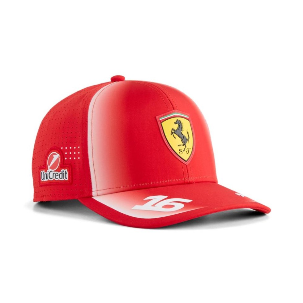Ferrari F1 2026 týmová BB kšiltovka Charles Leclerc #16 - červená - dámské Kšiltovky