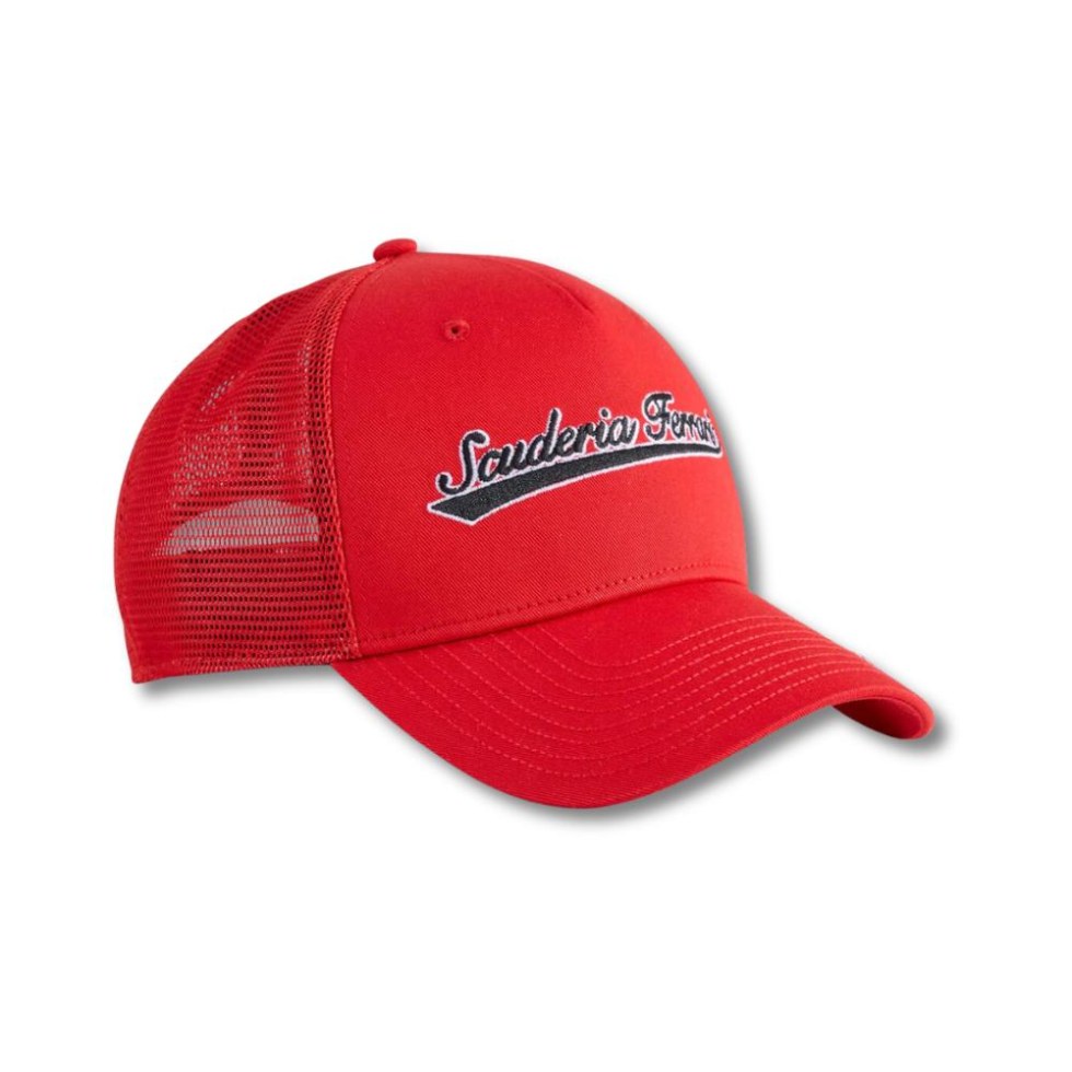 Ferrari F1 2026 Trucker Flat kšiltovka červená - dámské kšiltovky