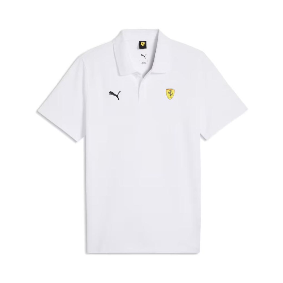 Ferrari F1 2026 pánské lifestylové polo tričko bílé - pánské polo trička
